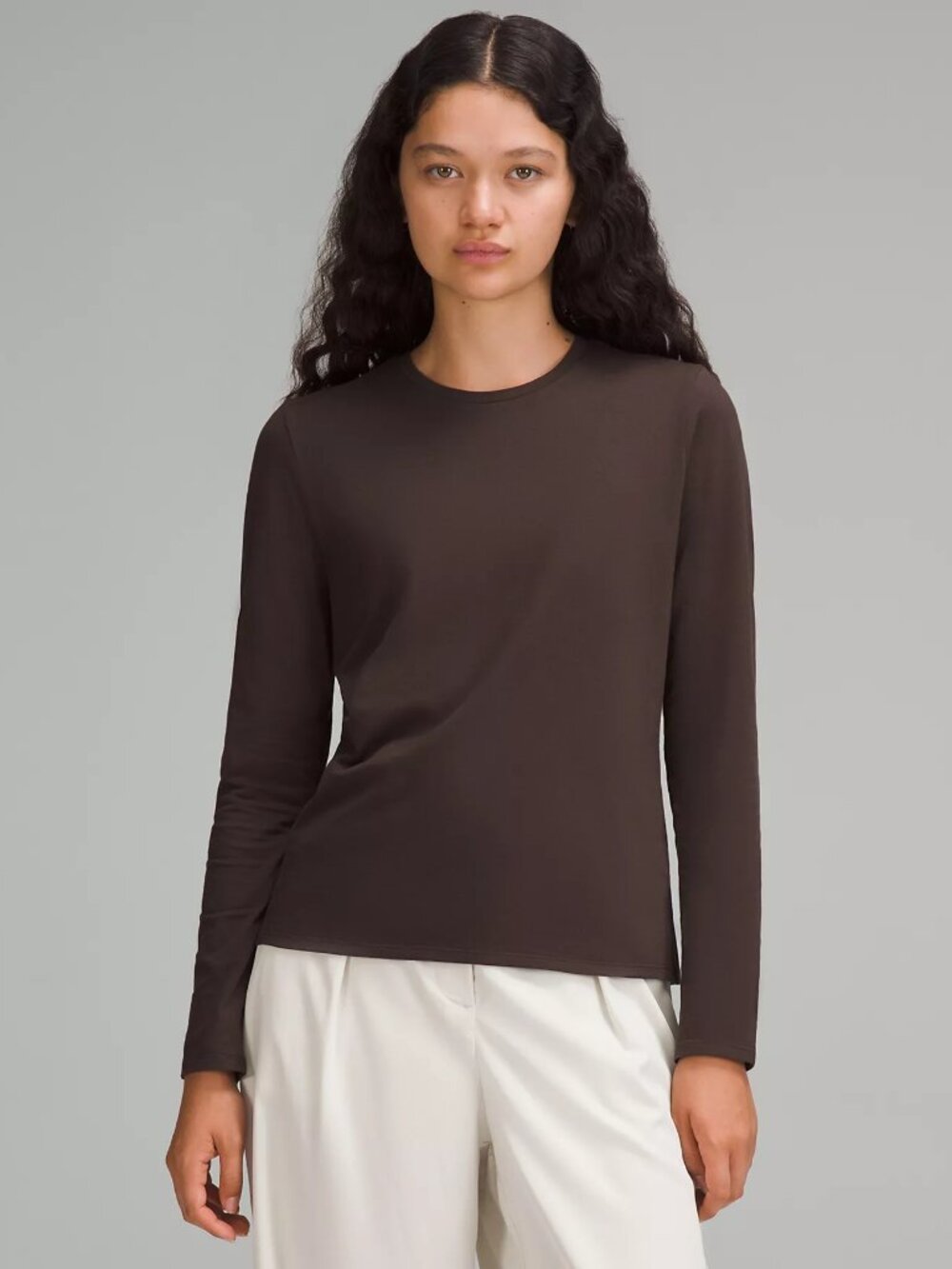 Organic Cotton Crewneck Long-Sleeve Shirt